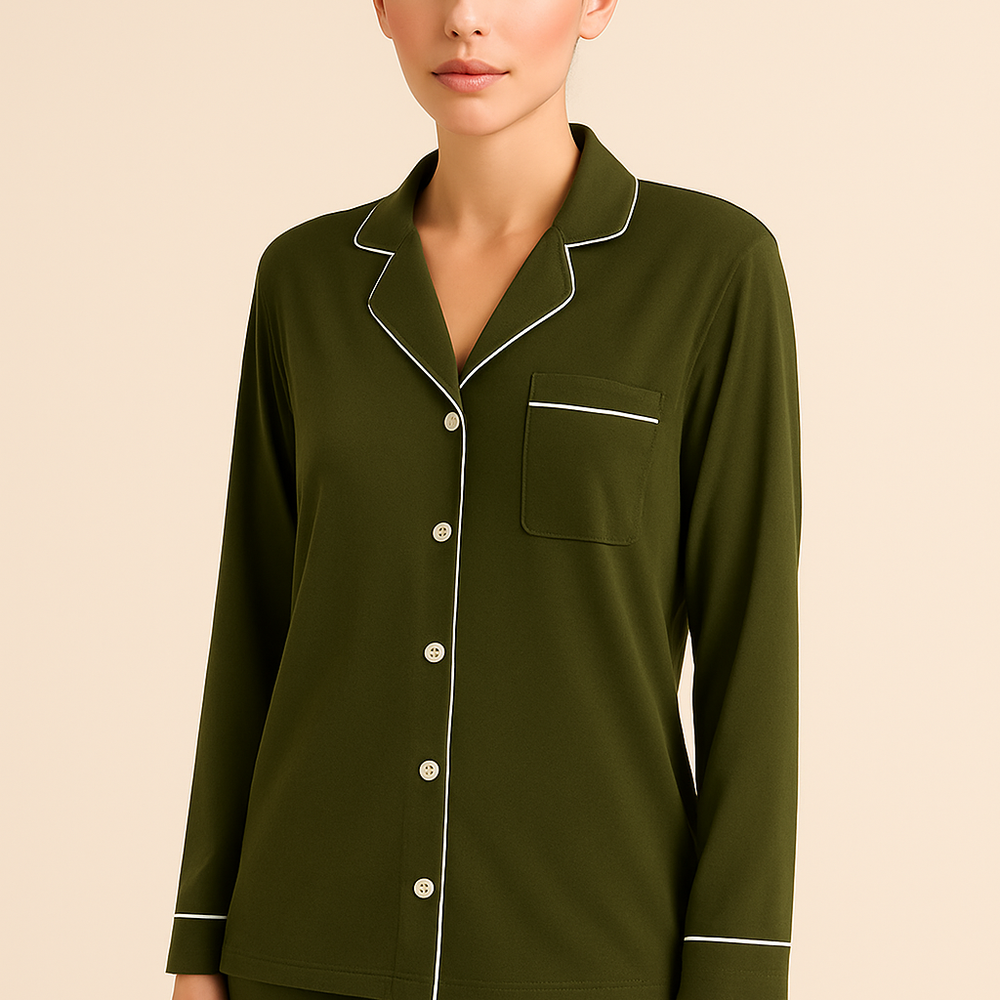 
                      
                        (PRE-ORDER 1 WEEK) Long Sleeve Bamboo Pajama Set Olive Baby Co.
                      
                    