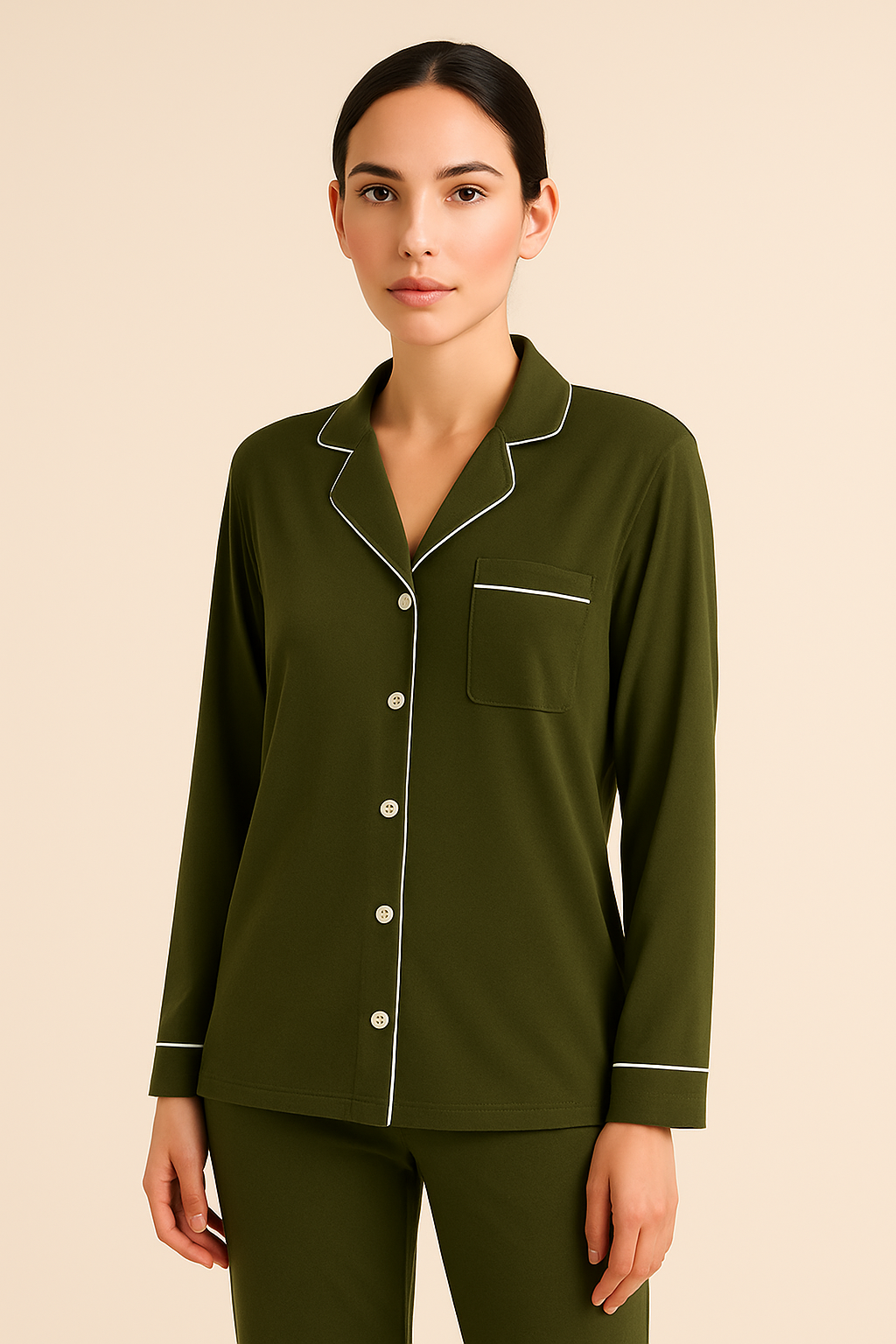 (PRE-ORDER 1 WEEK) Long Sleeve Bamboo Pajama Set Olive Baby Co.